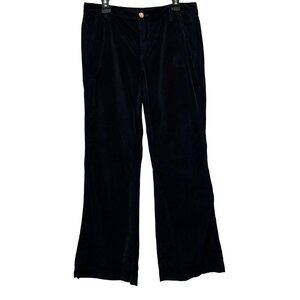 Tory Burch Velvet Black High Waisted Flare Pants Size 31